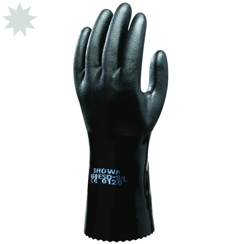 Showa 660ESD Oil Resistant Glove - BLACK