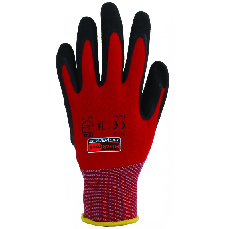 Blackrock Gripmax with Dextra Fit Nitrile Grip Glove - RED