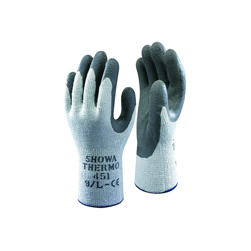 Showa 451 Palm Coated Latex Thermal Grip Glove - GREY
