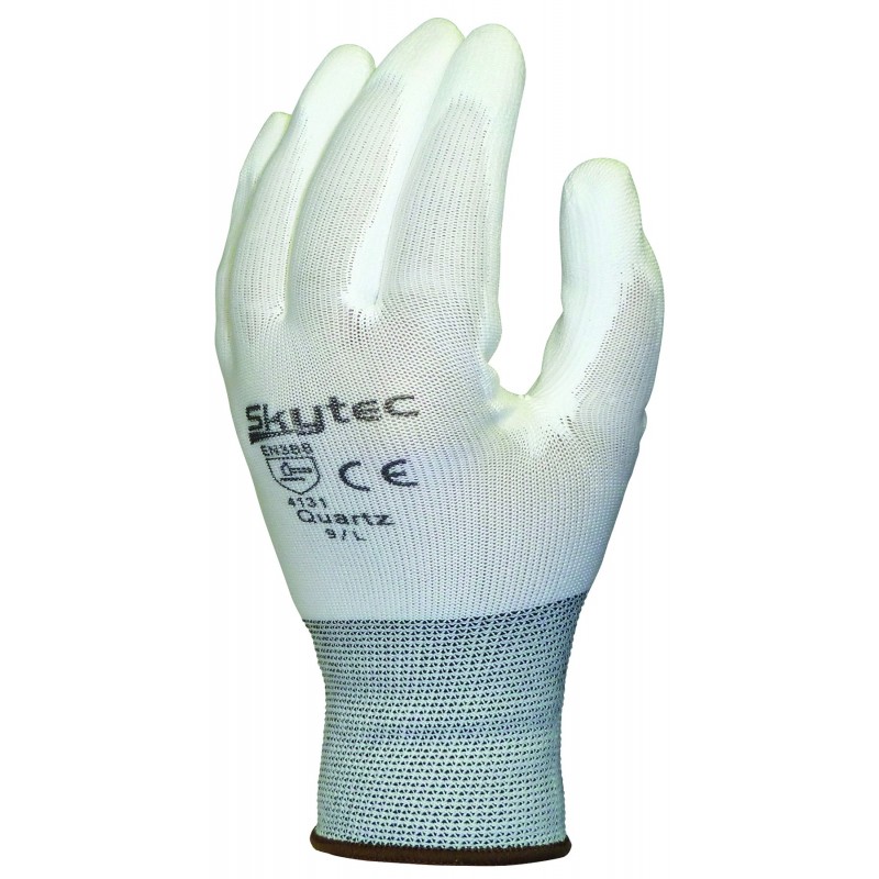 Skytec Quartz PU Palm Coated Glove - WHITE