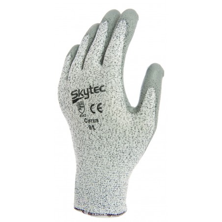 Skytec Cirrus Cut Level 3 PU Palm Coated Glove - GREY