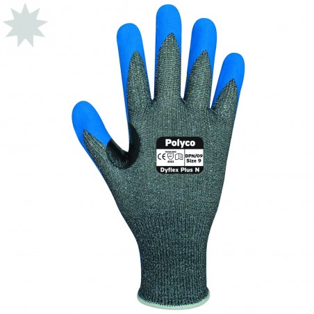 Polyco Dyflex Plus N Cut Level 5 Nitrile Palm Coated Glove - GREY