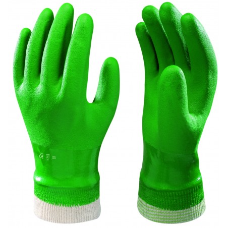 Showa 600 Fully Coated PVC Grip Glove - GREEN