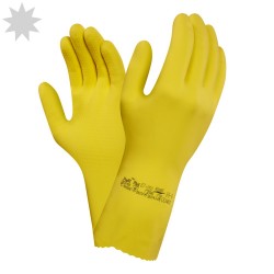 Ansell Profil Plus 87-850 Latex Fully Coated Glove x 12 pairs - YELLOW