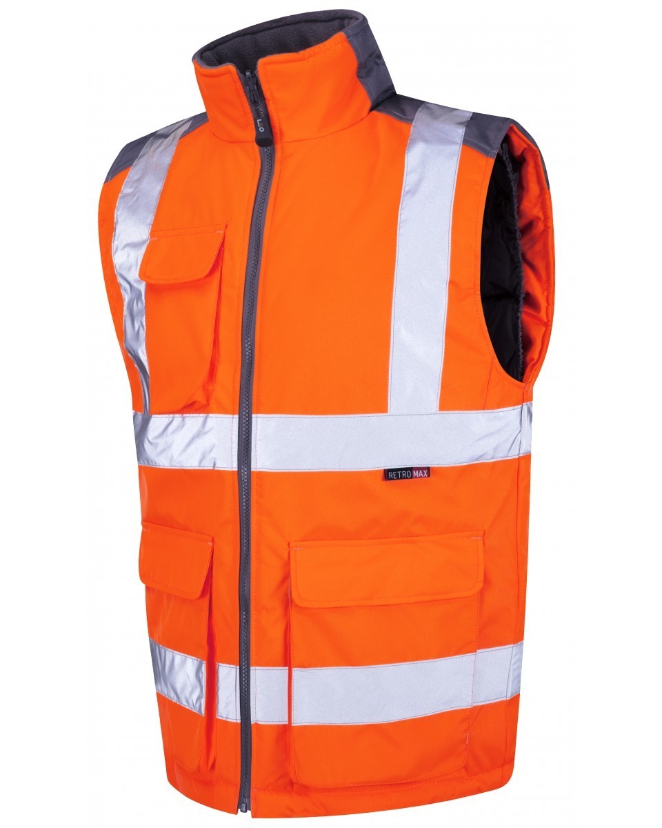 Leo Workwear Hi Vis Bodywarmer Torrington - Orange