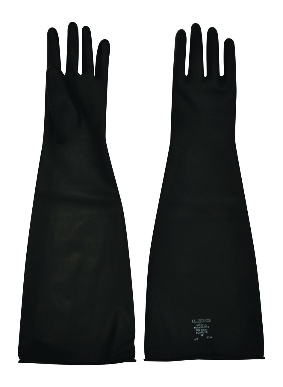 Polyco Chemprotec SC107 24 inch/60cm Rubber Glove - Black